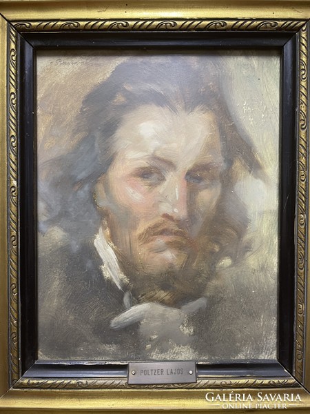 Lajos Polczer, male portrait oil painting