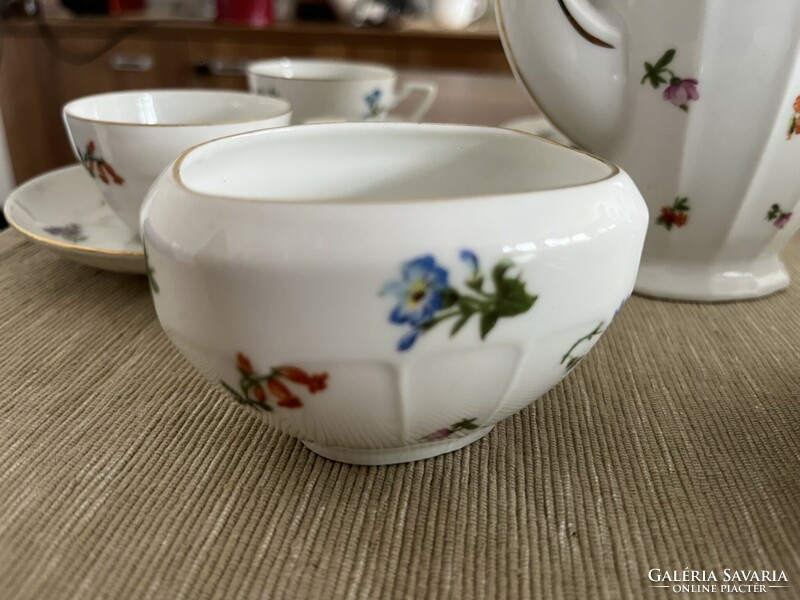 Porcelán kávés készlet Victoria China Czechoslovakia