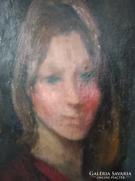 Gráber Margit - női, olajportré