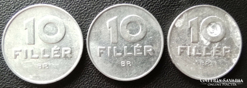 10 Fillér 1987; 1988; 1986 BP.