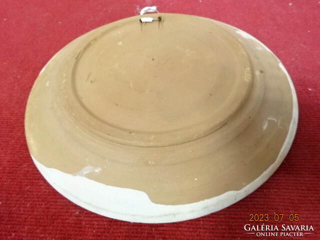 Korondi glazed ceramic wall plate, diameter 16.3 cm. Jokai.