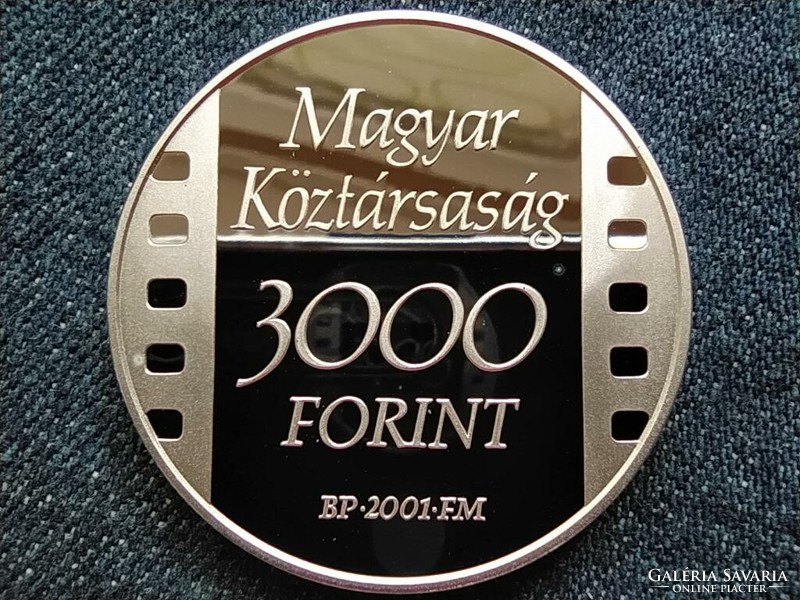 100 éves az első magyar film .925 ezüst 3000 Forint 2001 BP PP (id63047)