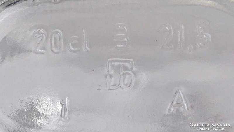 1N517 Üveg pálinkás készlet csatosüveg két pohárral