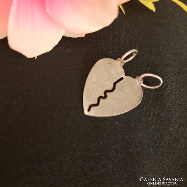 Silver heart pendant 2 cm