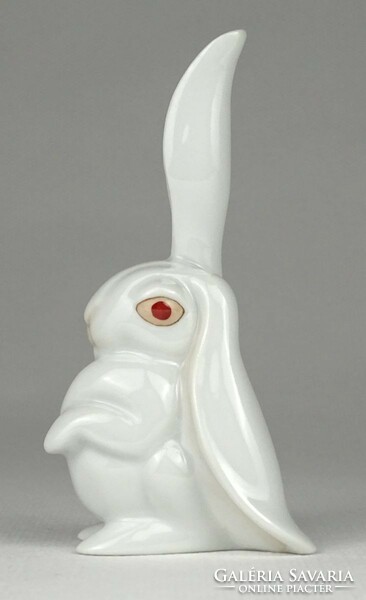 1N668 Herendi porcelán kajla fülű nyúl 10 cm