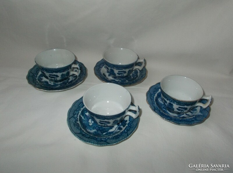 Oriental, Japanese 4 eyes. Coffee set, willow pattern