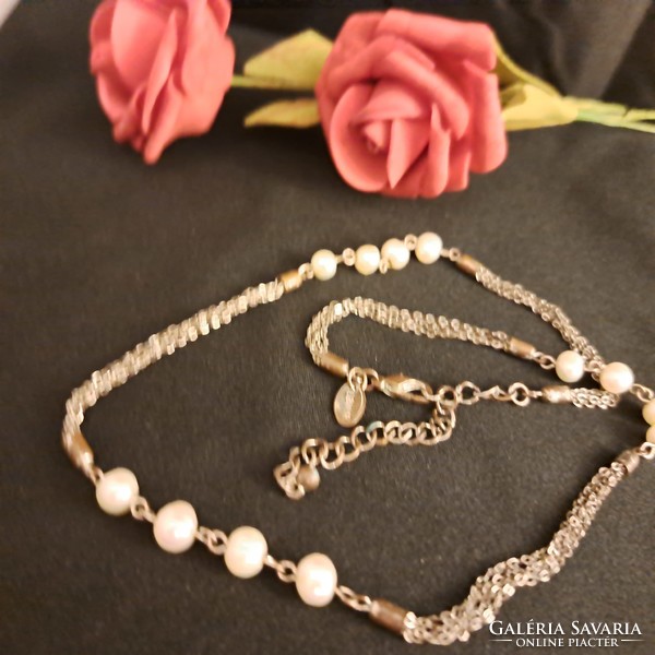 Handmade cultured pearl necklaces.