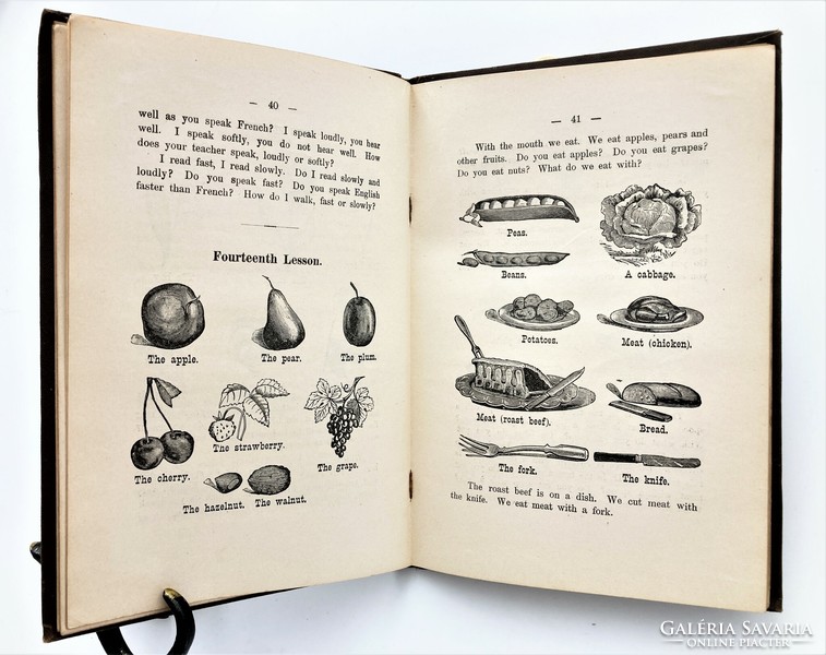Berlitz antik illusztrált angol nyelvkönyv 1913-ból