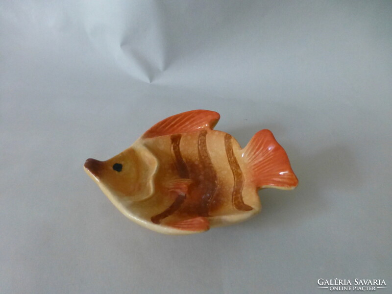 A rare fish-shaped faience ashtray