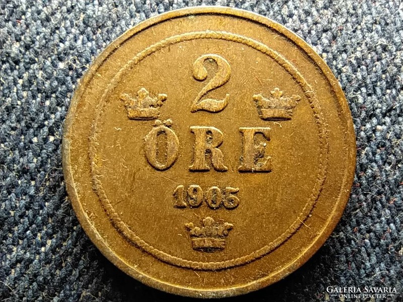 Sweden ii. Oszkár (1872-1907) 2 cents 1905 (id56582)