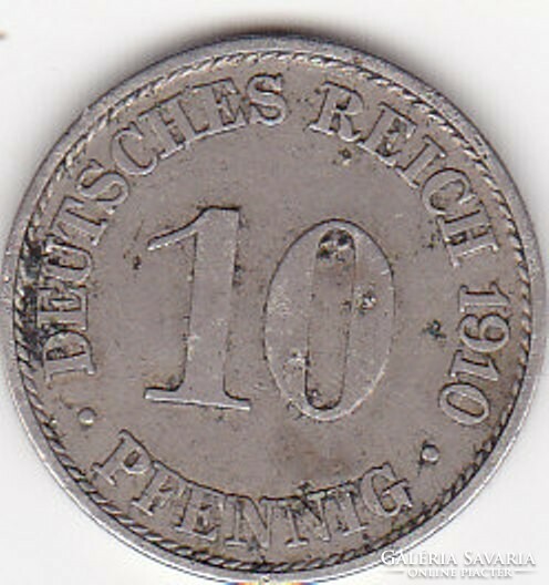 Német Birodalom 1 pfennig 1910 G