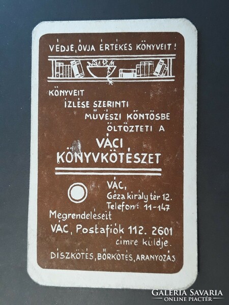 Card calendar 1982 - Vác book binding retro, old pocket calendar with inscription