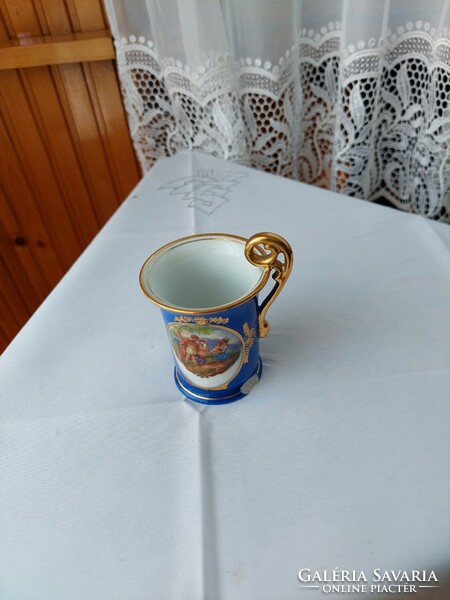 Altwien kézzel festett barokk-klasszicista csokoládés, kávés csésze