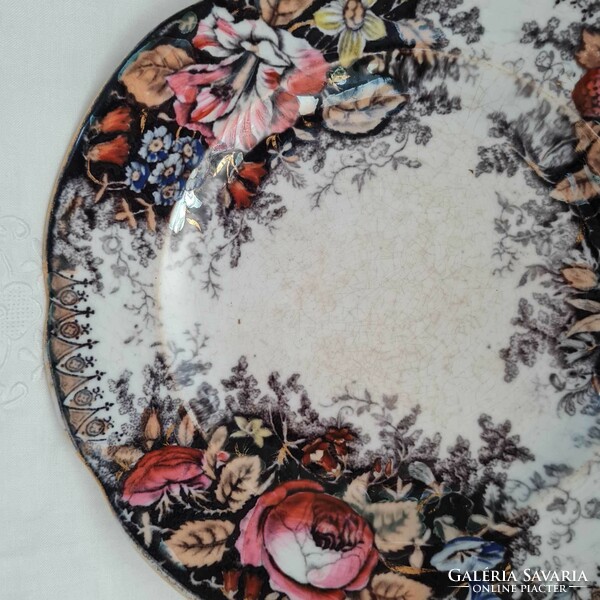 Extremely rare antique faience august nowotny althrohlau carlsbad plate, wall plate, decorative plate - 24 cm