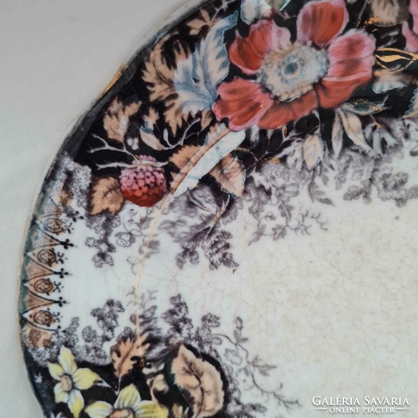 Extremely rare antique faience august nowotny althrohlau carlsbad plate, wall plate, decorative plate - 24 cm