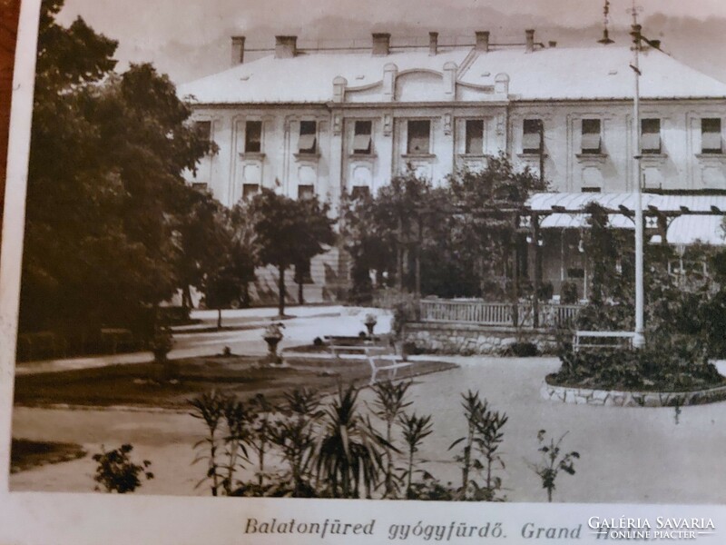 Képeslap: Balatonfüred gyógyfürdő - Grand Hotel 1936.