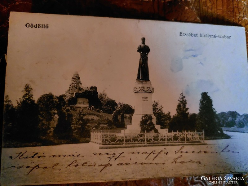 Postcard: Gödöllő - statue of Queen Elizabeth
