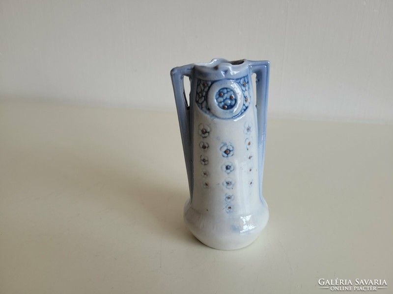 Régi porcelán kis váza szecessziós füles díszváza