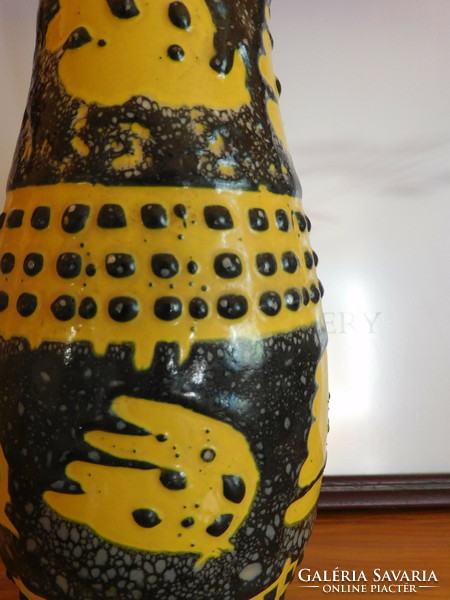 Retro kerámia váza absztrakt mintával 33 cm
