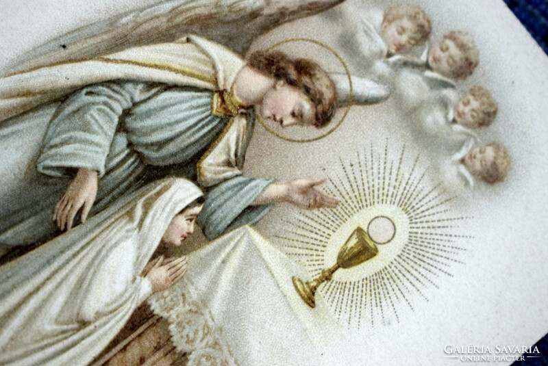 Antique religious themed litho postcard