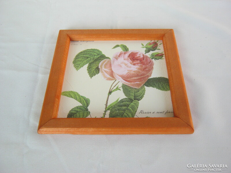 Pink decoupage napkin wall picture