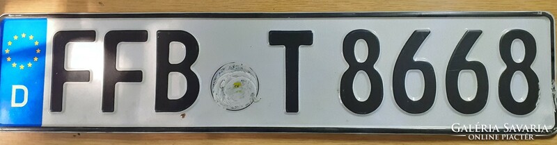 German license plate license plate ffb t 8668