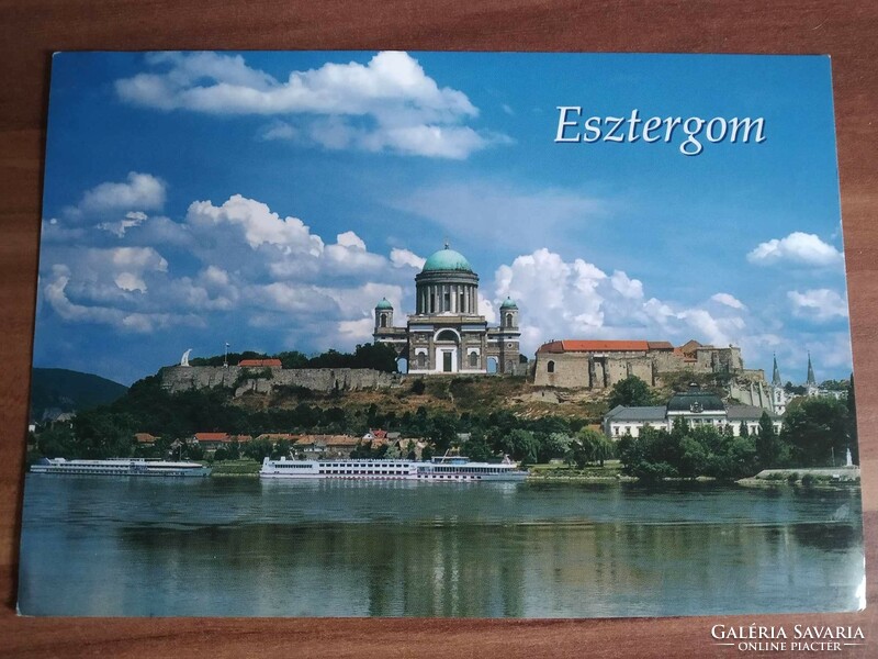 Esztergom, graphic print on the back, postal clean