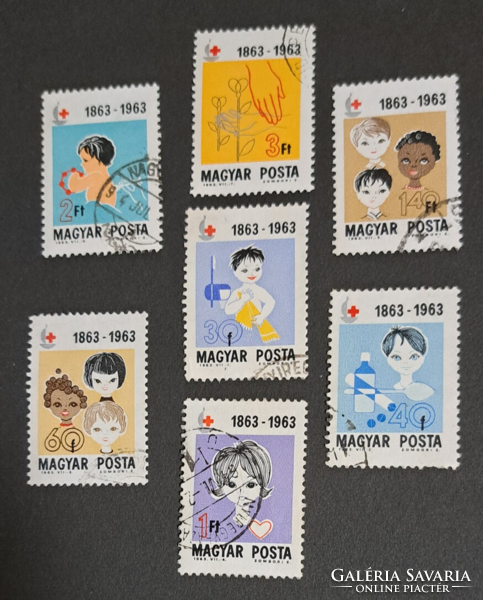 1963.     Vöröskereszt  (V) bélyeg sor A/9/5