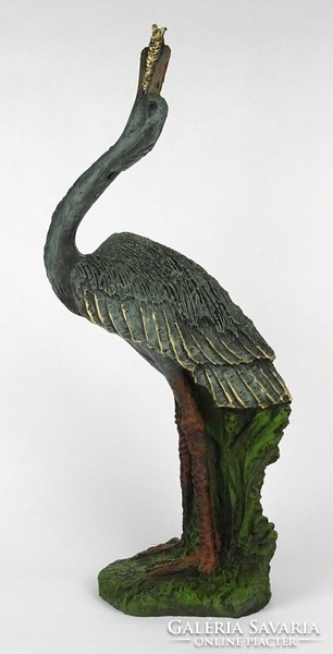 1N532 large bronze effect resin waterfowl statue 40 cm