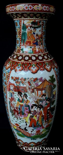 DT/295. – Hatalmas, „Watersilkdragon” kínai porcelán váza / padlóváza