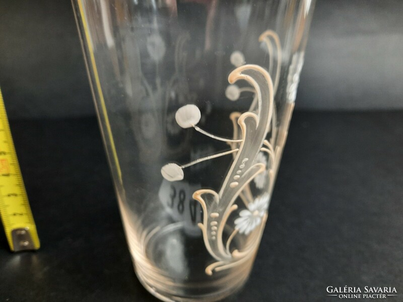 Antique hand-painted glass /384/