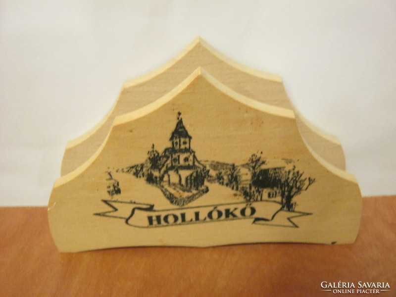 Hollókő souvenir wooden napkin holder