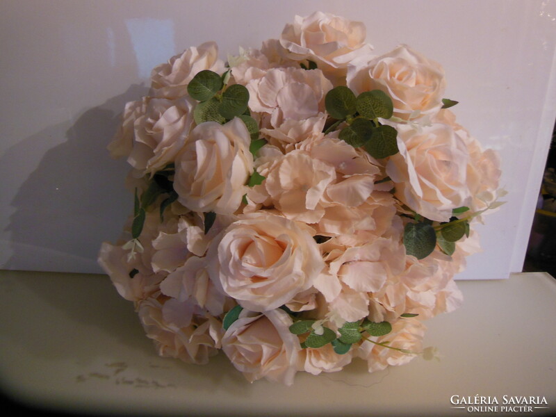 Rose - new - 40 x 18 cm - large - 9 cm - many - silk rose head - German