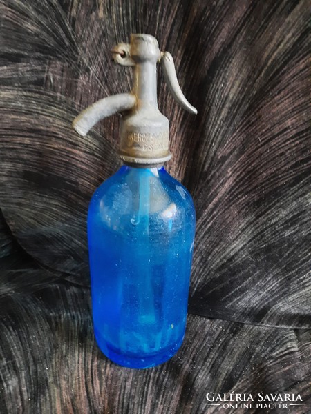 Blue soda bottle
