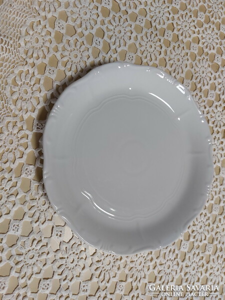 Zsolnay white cake and cake plate, serving tray