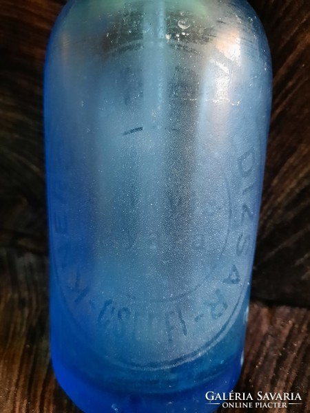 Blue soda bottle