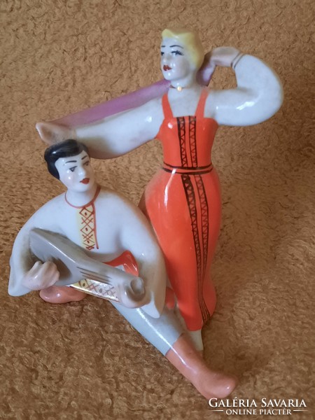 Russian dancing couple porcelain