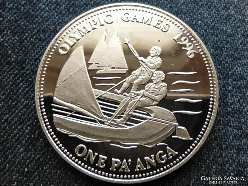 Tonga 1996 Olympic Games Sailing .925 Silver 1 paanga 1992 pp (id61578)