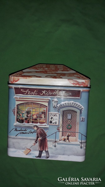 1996.Retro metal sheet house-shaped sophianae cigarette gift box rare 15 x 12 x 9 cm as shown in the pictures