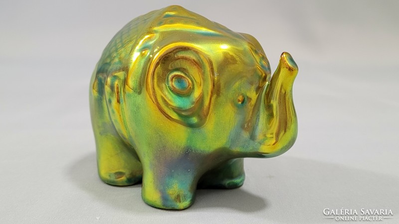Zsolnay eosin glazed elephant