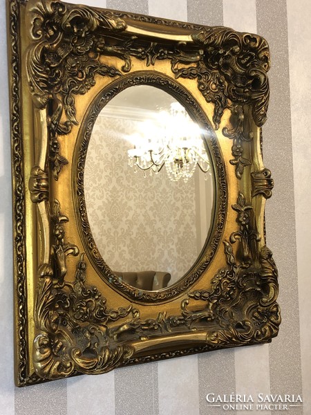 Díszes, barokk tükör 50x60 cm