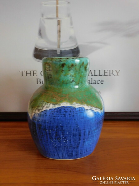 Kerezsi pearl mid century ceramic vase 15.5 Cm