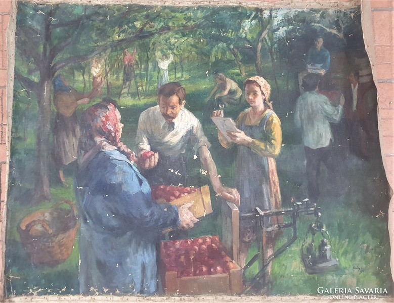 Hetey l marked 1956: apple pickers in the red October tszcs