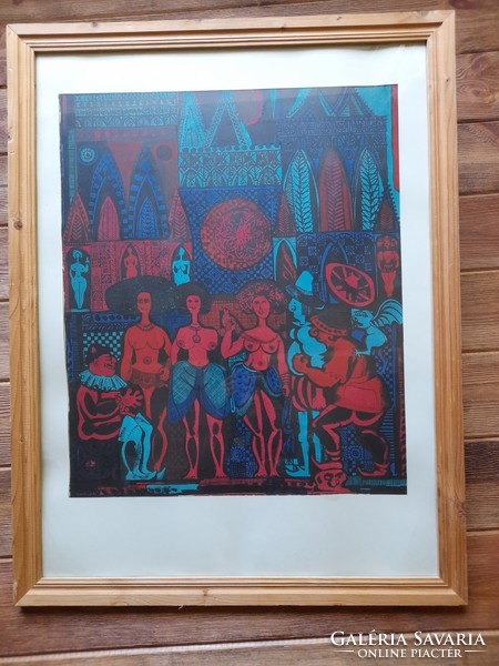 Zala Tibor "Carmina Burana"  II, litográfia, 64 x 52 cm