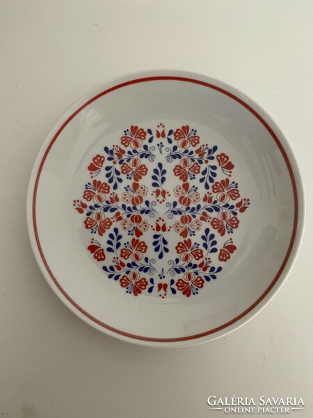Hollóházi small plate with folk motif, ethnographic peasant