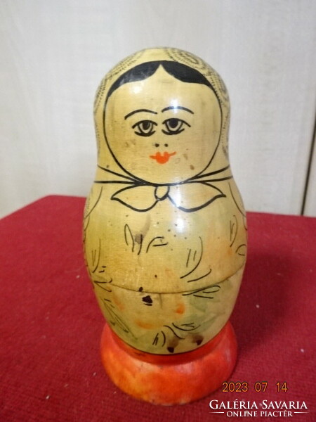 Russian matryoshka doll, one piece, height 12.5 cm. Jokai.