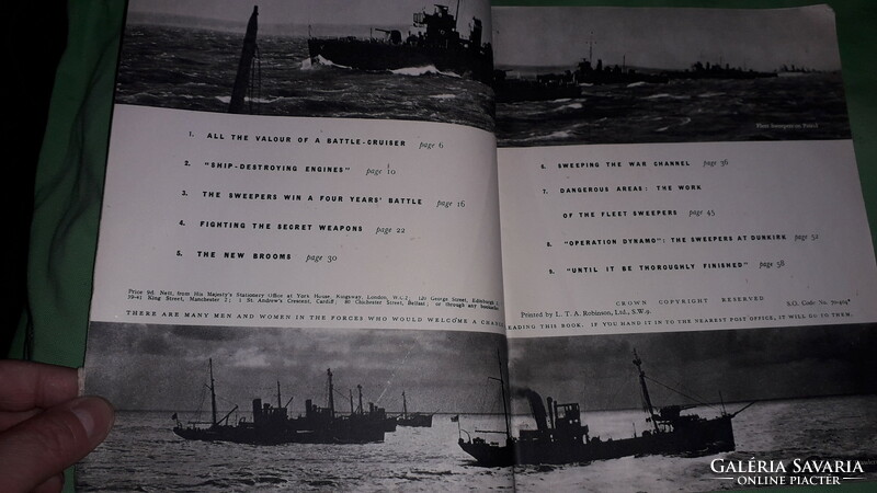 1943.ŐFELSÉGE AKNAKERESŐI HMSO hadtörténeti képes könyv GYŰJTŐI a képek szerint