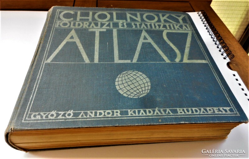 Cholnoky geographical and statistical atlas 1934,