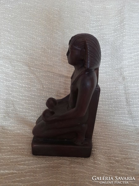 Egyptian pharaoh ceramic statue