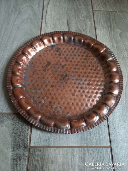 Old tinned steel tray (25.7 cm)